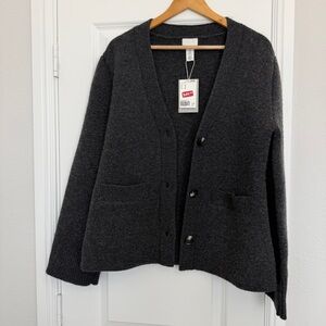 H&M Wool Blend Button-Up Cardigan